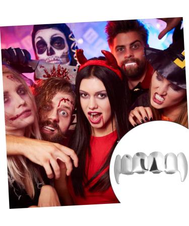 Abaodam Teeth 2pcs Werewolf Halloween Decor Party Props Accessories Men and Women European and American Teeth Grills - Buy Online on GoSupps.com