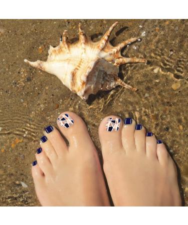 Foot False Nail Patch Artificial Manicure Fake Toe Nails Finished Applique Adhesion Nail Polish Strips for Ladies Women Girls Nail Decorations Swan-ca So Far - Buy Online on GoSupps.com