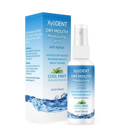 Nature's Stance XyliDENT Xylitol Dry Mouth Spray for Dry Mouth Relief - Stimulates Saliva, Freshens Breath, Reduces Acid Production, Fast Acting Extended Relief, 2 Ounce (Cool Mint)