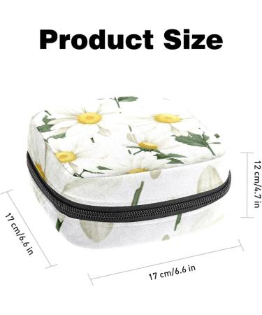 Multicoloured Small Daisy Sanitary Napkin Storage Bags - Menstrual Cup, Nursing Pad, Tampon Pouch - Buy Online on GoSupps.com