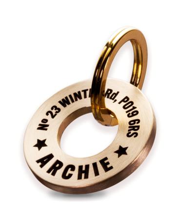 UKR Designs Solid Brass or Stainless Steel Deep Engraved Dog Tag/Pet ID - Buy Online on GoSupps.com