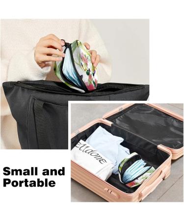 Menstrual Pad Bag with Zipper - Stylish Ladies Napkin Pouch & Tampon Collection Bag for Women & Girls - Hummingbird Design - Buy Online on GoSupps.com