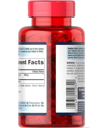 Puritan's Pride DHA 100mg - Essential Omega-3 Supplement - Buy Online on GoSupps.com