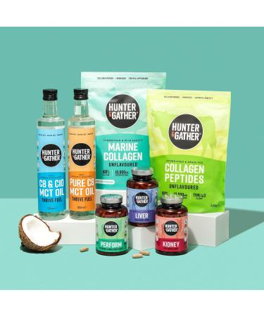 Hunter & Gather Premium C8 & C10 MCT Oil (500ml) - Keto & Fasting Support | Bulletproof & Fatty Coffee | Glycerol Free - Buy Online on GoSupps.com