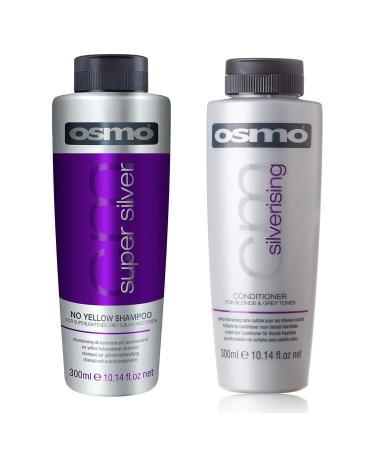 Osmo Super Silver No Yellow Shampoo & Silverising Conditioner 300 ml Twin Pack - Buy Online on GoSupps.com