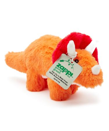 Zappi Co Ultra Soft Triceratops Dinosaur Plush Toy (24 cm Length) - 100% Recycled Eco-Friendly Newborn Gift Realistic Lifelike