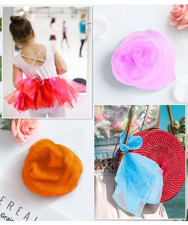 Yulado Chiffon Towels - 30 Colorful Gymnastics & Dance Towels for Kids | 60x60cm Silk Cloths for Kindergarten Fun Music & Movement Activities - Buy Online on GoSupps.com