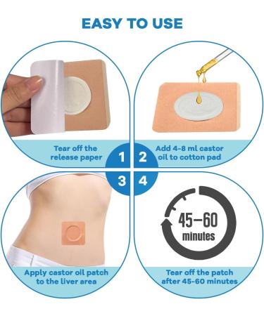 32 Pcs Disposable Castor Oil Belly Button Patches Pack Wrap with Anti Leakage Pads (Oil Not Included), Flower Shape, 3.15" x 3.15" 32pcs 3.15" X 3.15" - Buy Online on GoSupps.com