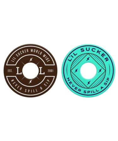 L il Sucker Slogan Suction Rings Cup Drink Coaster Holders 2 Pack