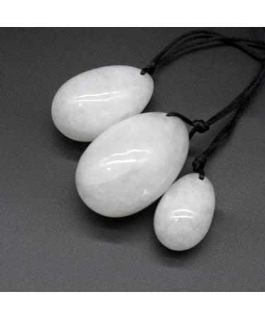 100% Pure Natural Quartz Yoni Egg Set | Kegel Exercise Balls & Muscle Massage Jade Eggs - Black-M - Buy Online on GoSupps.com