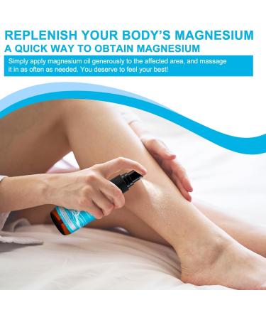 Pure Magnesium Oil Spray Magnesium Oil for Feet Easy to Absorb & Use Magnesium Oil Spray Glass Bottle 60ml - Buy Online on GoSupps.com