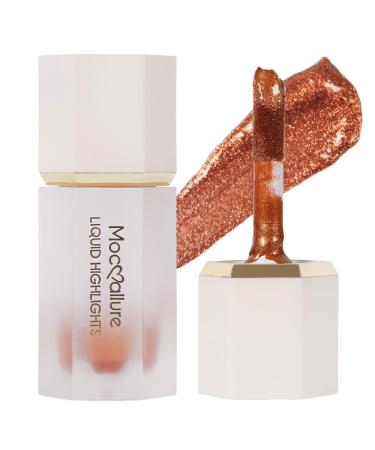 WOBBLO Liquid Highlighting Makeup Waterproof Body Highlighting Glitter - Highly Pigmented Shimmer Blendable Body Glitter for Cheekbone Forehead Face 04
