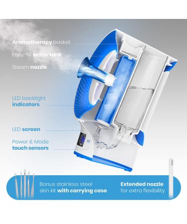 NanoSteamer Clinical - 10-in-1 Smart Ionic Facial Steamer with Extraction Set - Buy Online on GoSupps.com