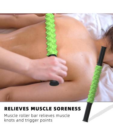 ARGOMAX Green Massage Tab with Rollers - Relief for Sore Muscles & Physiotherapy | Muscle Therapy Roller Stick - Buy Online on GoSupps.com