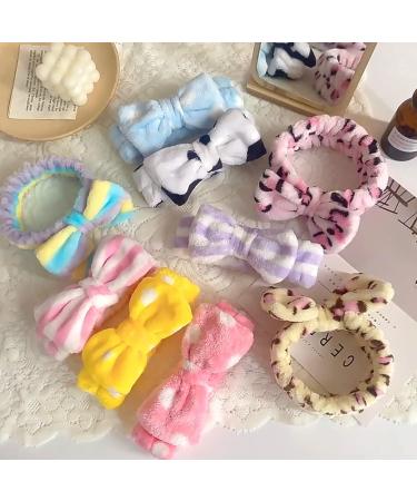 Merkaunis 42 Pcs Cute Bow Hair Band Set - Adjustable Fluffy Headbands for Skincare, Shower, Yoga - Perfect Women and Girls Gift - Buy Online on GoSupps.com