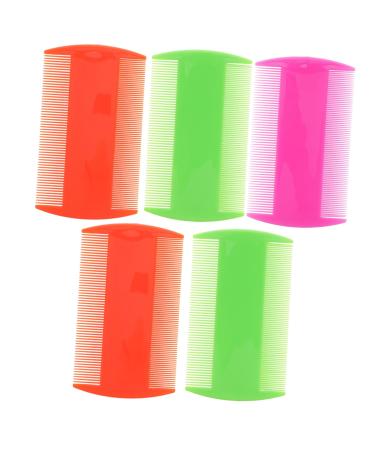 Anneome Ensemble De 5 Peignes Pour Poils Danimaux Peignes Double Face En Plastique Outil De Toilettage Doux Pour liminer Les Lentes L ger Facile Couleur Al atoire