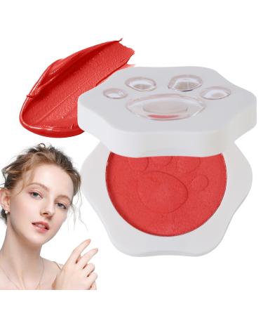 Weppduk Matte Blush, Cream to Powder Blush - Lip and Cheek Tint Matte Mud | Natural Cat Claw Blush Cream for Stage Makeup, Daily Use