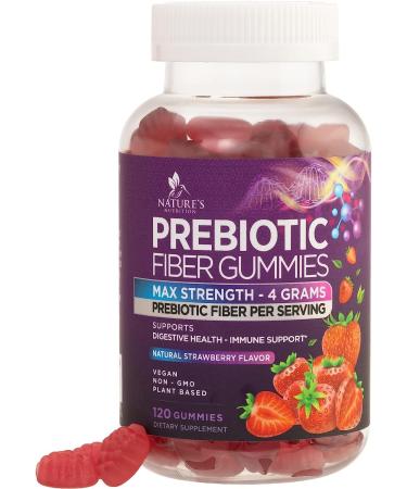 Fiber Gummies for Adults Extra Strength Inulin Gummy 4g - Natural Dietary Fiber Supplement for Natural Digestion Support - 120 Gummies 120 Count (Pack of 1) - Buy Online on GoSupps.com