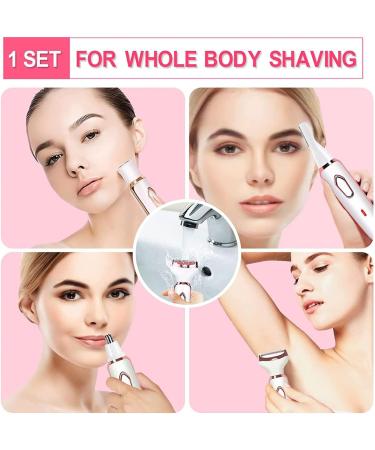 Electric 4-in-1 Haircutter for Women - Safe & Fast Wireless Hair Removal for Face Legs Body & Bikini Zone - Washable Heads - Buy Online on GoSupps.com