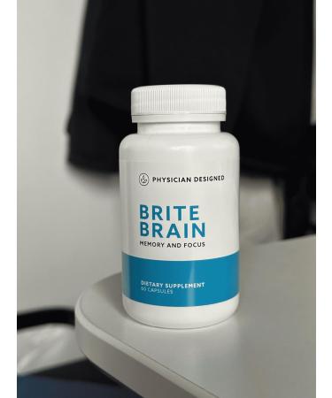 Physician Designed Brite Brain Supplement - Ultra CoQ10 with PQQ for Energy Focus & Brain Health - Anti-Aging Formula - 60 Capsules - Shop Internationally - Buy Online on GoSupps.com