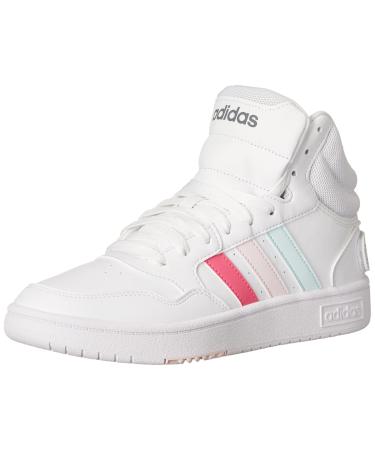 adidas Men's Hoops 3.0 Mid Lifestyle Basketball Classic Vintage Shoes Sneaker 44 EU White Pulse Magenta Fast Pink