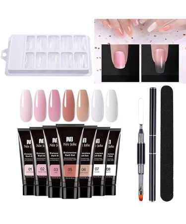 Premium Nail Gel Extension Set - DIY Acrylic Poly-Gel for Perfect Home Nail Art | Quick Building Kit with Double Slide & Scraper - Buy Online on GoSupps.com