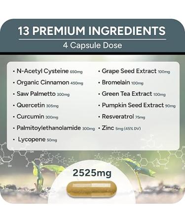 UROPROSTIS - High Potency Prostate Support Complex Men's Health Formula for Prostate Comfort - 13 Ingredient Blend Including Saw Palmetto - Vegan & Gluten-Free Premium Supplement - 120 Capsules - Buy Online on GoSupps.com