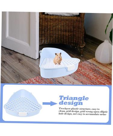 HANABASS Box Rabbit Toilet Rabbits Training Toilet Ferret Cage Small Animal Rabbit Bedding Rat Cage Bunny Pp 25X20X10CM Blue - Buy Online on GoSupps.com