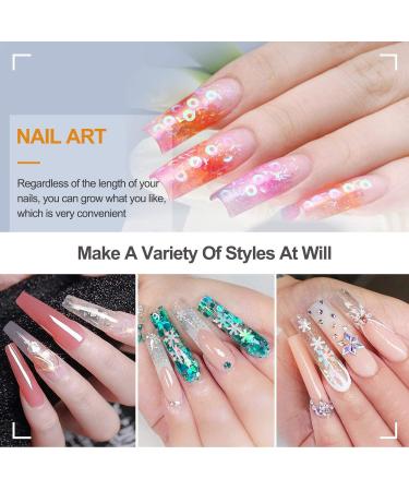 Kalolary 500PCs Extra Long Transparent C Curve Nail Tips XXL Coffin Shape French Fake Nails for Nail Art & Manicure - Buy Online on GoSupps.com