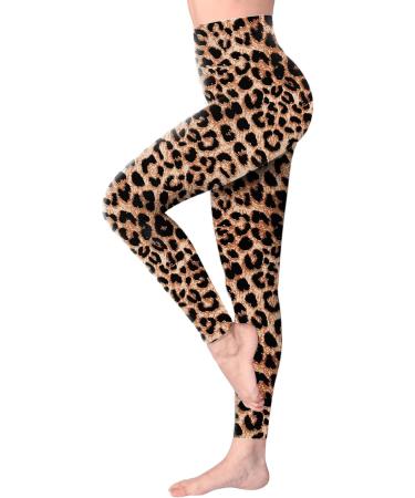 SINOPHANT Women's Leggings for Sports Yoga Gym - Pack Leopard - Medium