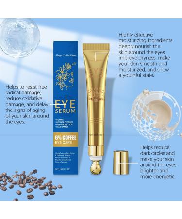 Hengxuan Eye serum with retinol and coffee extract for dark circles and bags antiaging eye cream for bags and wrinkles moisturizing and quickly absorbing for men and women 1 - Buy Online on GoSupps.com