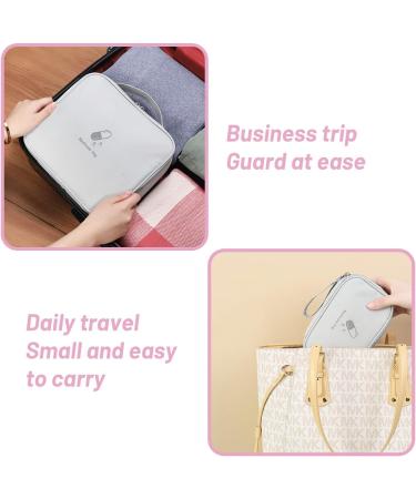 2 Pack Waterproof Large Capacity Medication Bag | Travel Pharmacy & Emergency Kit - Pink - Buy Online on GoSupps.com