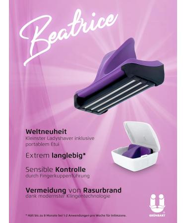 Gr nbart G Shaver Beatrice ladies razor Bikini and intimate shave for women Wet razor for bikini line and intimate areas - Buy Online on GoSupps.com