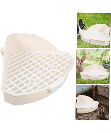 BESPORTBLE Rabbit Triangle Toilet Indoor Bunny Potty Tray Guinea Pig Potty Pet Cage Abs White 25.00X19.00X10.00CM White - Buy Online on GoSupps.com