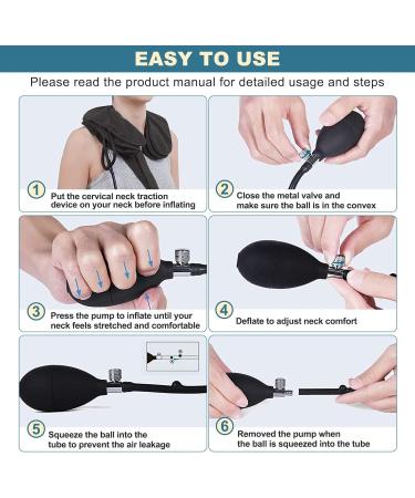 Cervical Traction Device Adjustable Inflatable Neck Brace with Removable Air Pump Neck Stretcher for Instant Pain Relief - Buy Online on GoSupps.com