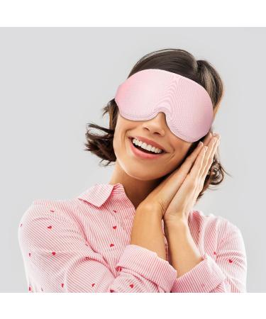 4 Pcs 3D Contoured Sleep Masks for Side Sleepers - Light Blocking Eye Shade Set for Men & Women - Ideal for Travel, Office, Nap - Black Gray Navy Pink - Buy Online on GoSupps.com