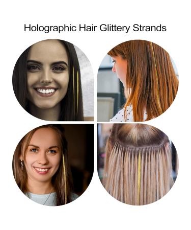 Frcolor 750pcs Hair Lametta Strands - Sparkling Party Lametta Hair Extensions for Women & Girls - 120cm Synthetic Bling Highlights - Buy Online on GoSupps.com