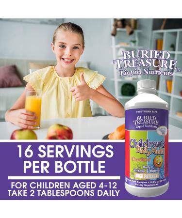 Buried Treasure Children's Daily Multi Liquid - Vegan Multivitamin & Minerals, Citrus Flavor, No Artificial Ingredients - Buy Online on GoSupps.com