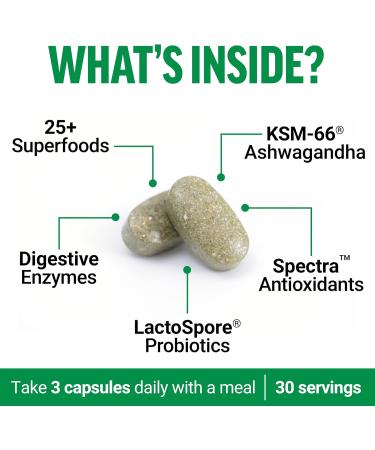 FORCE FACTOR Smarter Greens Tablets, Greens Supplement with 25+ Superfoods and Antioxidants to Improve Digestion, Reduce Stress, Strengthen Immunity, and Support Metabolism, 90 Tablets 90 Count (Pack of 1) - Buy Online on GoSupps.com