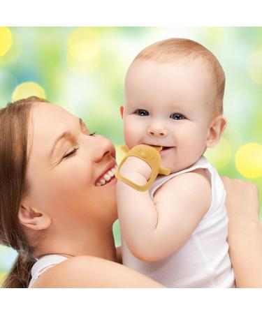AIXMEET Baby Teething Mitten Toy - Silicone Teether for Babies (Yellow Chick) - Buy Online on GoSupps.com