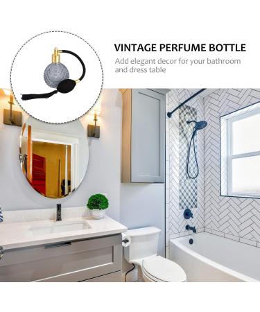 HEALLILY Crystal Glass Refillable Perfume Atomizer Spray Bottle Vintage Style Empty Perfume Bottle with Long Tassel Light Black 100ml - Buy Online on GoSupps.com