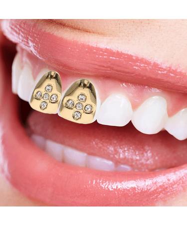 Didiseaon 2pcs Gold Decor Grills Grill Teeth Hip-hop Supplies Props Clothing Men and Women The Cross - Buy Online on GoSupps.com