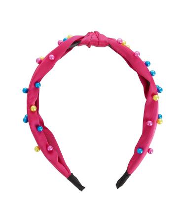 Cudlie Confetti Colorful Neon Bead Headband Set for Girls - Pull Free Kids Accessories for Thick, Curly Hair in Pink/White - Buy Online on GoSupps.com