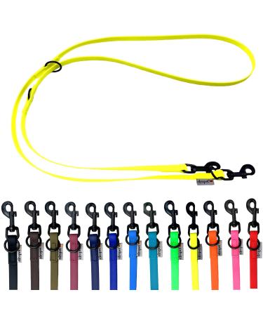 Biothane Dogeleine Black Hook adjustable for small dogs / large dogs 2m / 2.40m / 2.80m / 3.50m / 5m (neon yellow 2m x 16mm) 2m x 16mm neon yellow