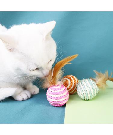 Shengruili Cat Sisal Balls - Set of 6 Eco-Friendly Interactive Toys for Kittens & Cats - Buy Online on GoSupps.com
