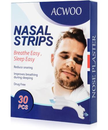 Acwoo Anti-Snoring Nose Strips 30 Pieces for Better Sleep & Breathing | Stop Snoring Naturally - Buy Online on GoSupps.com