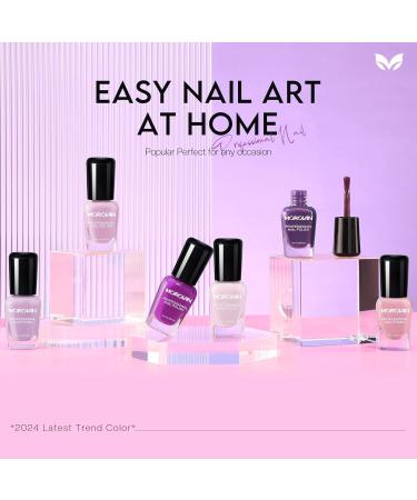 Morovan Lilac Light Purple Nail Polish Set - Quick Dry Lavender Nail Polish Kit for Women | Glossy Fingernail Polish Gifts - Buy Online on GoSupps.com