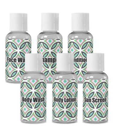 YouCustomizeIt Personalized Geometric Circles Travel Bottles
