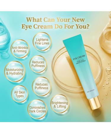 Retinol Eye Cream Targets Dark Circles and Puffiness Anti-Aging Formula with Hyaluronic Acid Effectively Reduces Eye Bags Wrinkles and Fine Lines | Unisex Moisturizing Eye Care - Buy Online on GoSupps.com