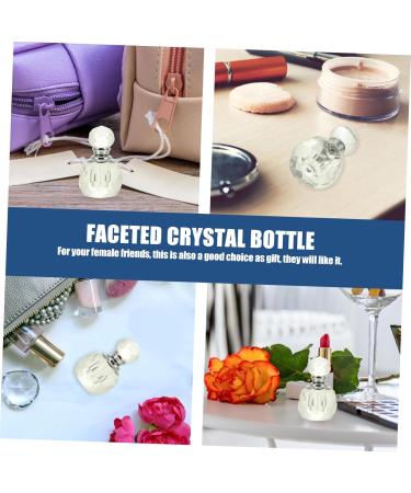 Healeved Transparent Perfume Bottle Faceted Crystal Bottle Crystal Perfume Container Clear Glass for Perfume Transparent Crystal Dispenser Perfume Storage Bottle Faceted Glass Bottle - Buy Online on GoSupps.com